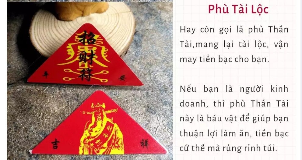 Linh phù chú Thần Tài đặt ví may mắn tài lộc hút tiền bạc - Đã chú