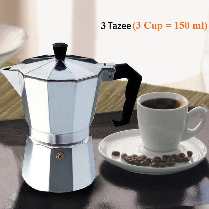 Bình đun cà phê Moka Express 150/300/450/600 ml ( 3 cup/ 6 cup /9 cup /12 cup ) kiểu pha European