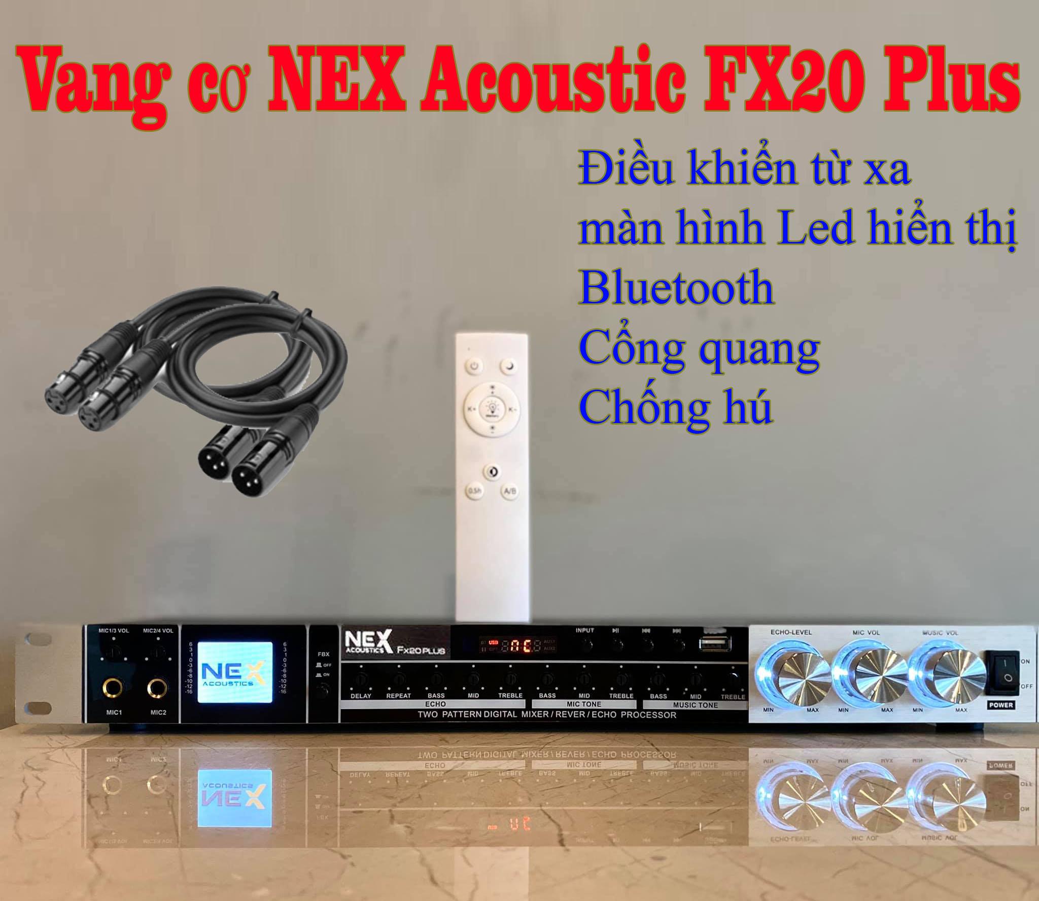 [HN][Tặng cặp dây Canon] Vang cơ NEX Acoustic FX20 Plus vang cơ Bluetooth chống hú NEX Acoustic FX20 Plus Vang cơ NEX FX20 Plus