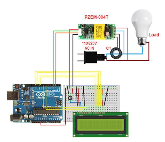 Mạch đo điện AC đa năng 100A UART PZEM-004T