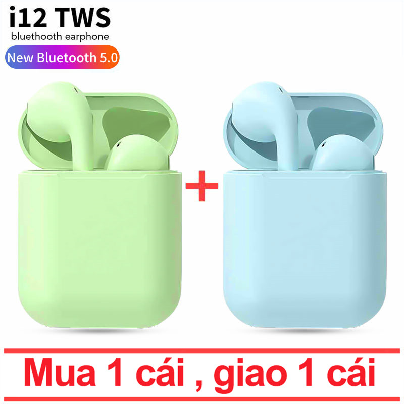 Tai nghe Bluetooth inpods i12 Bản Cao Cấp Chip 5.0 Bluetooth, Tai Nghe Bluetooth Không Dây I12s hay hơn i7s, Tai Nghe Bluetooth Nhét Tai, Tai nghe bluetooth pin trâu cho samsung/oppo/xiaomi/iphone