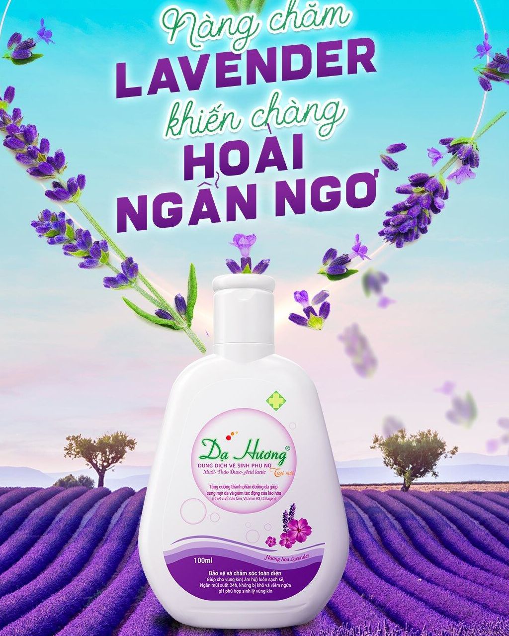 Dung dịch vệ sinh phụ nữ Dạ Hương 100ml - Hương Lavander (MÀU TÍM)