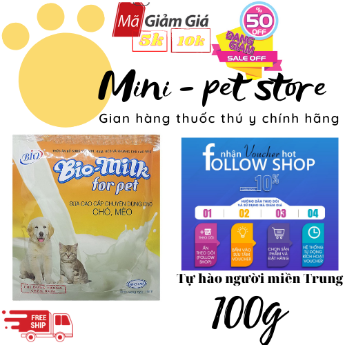 Sữa Cho Chó, Mèo, Bio MILK (100g) THÚ Y BIO