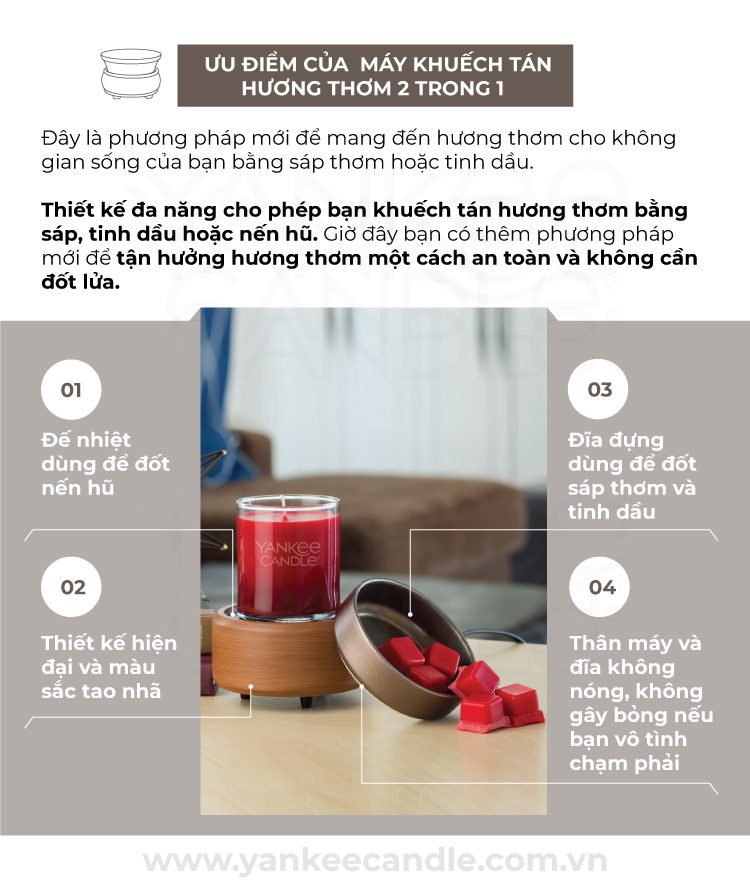 Máy khuếch tán hương thơm 2 trong 1 - Midas