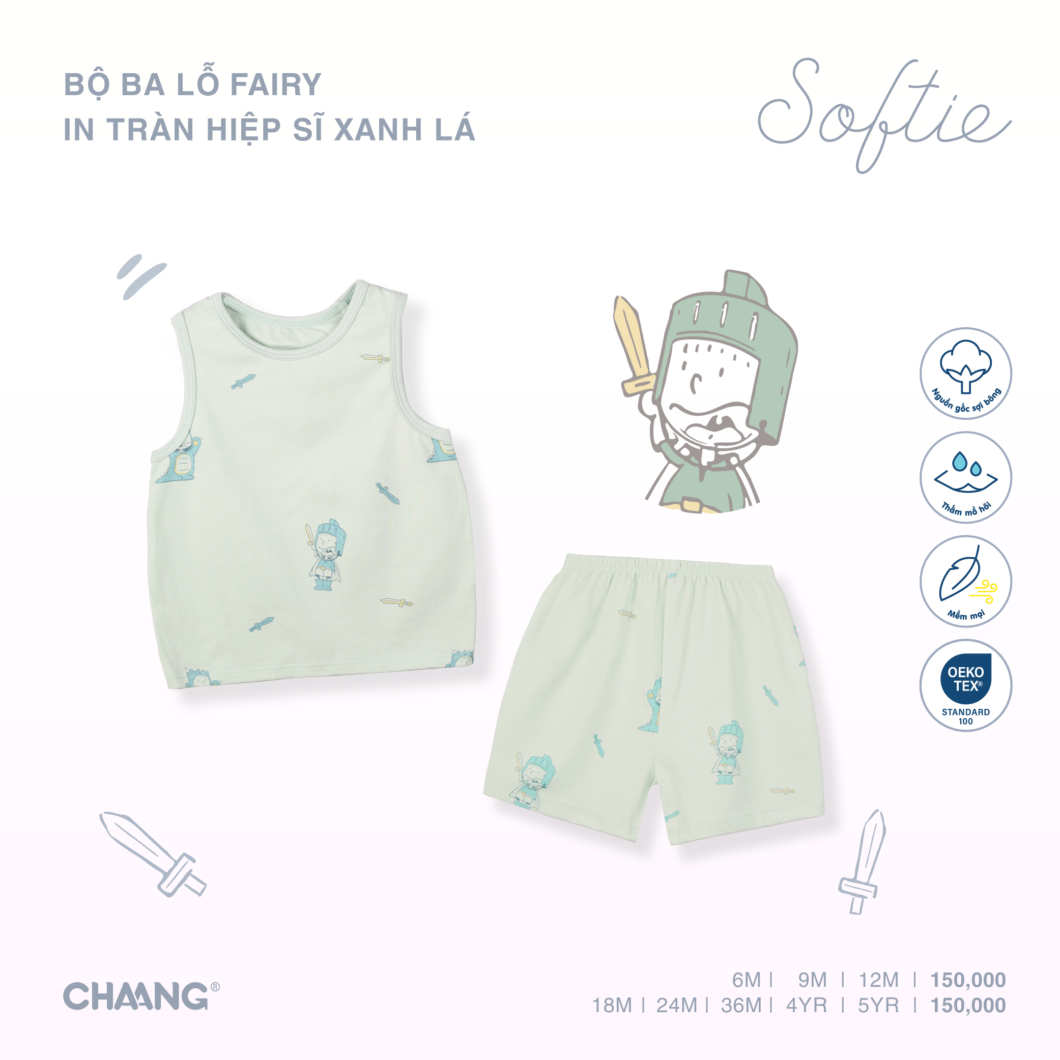 [CHAANG] Bộ quần áo ba lỗ Fairy Chaang