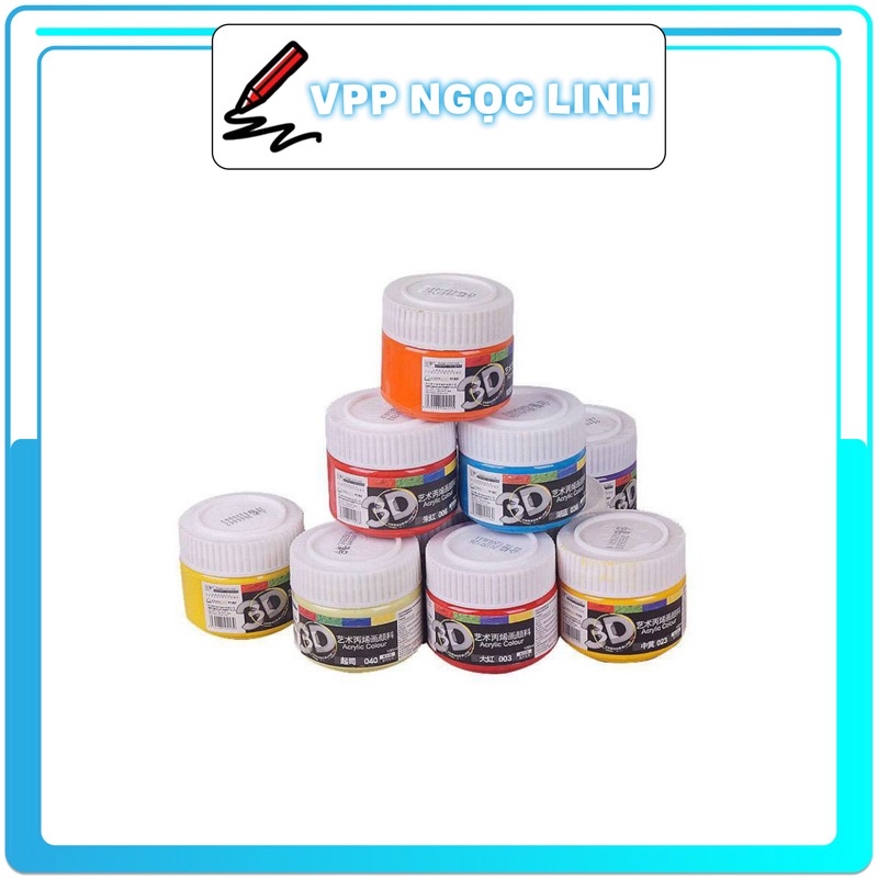 Màu Acrylic 3D - 5D 100ml - Bảng Màu 1
