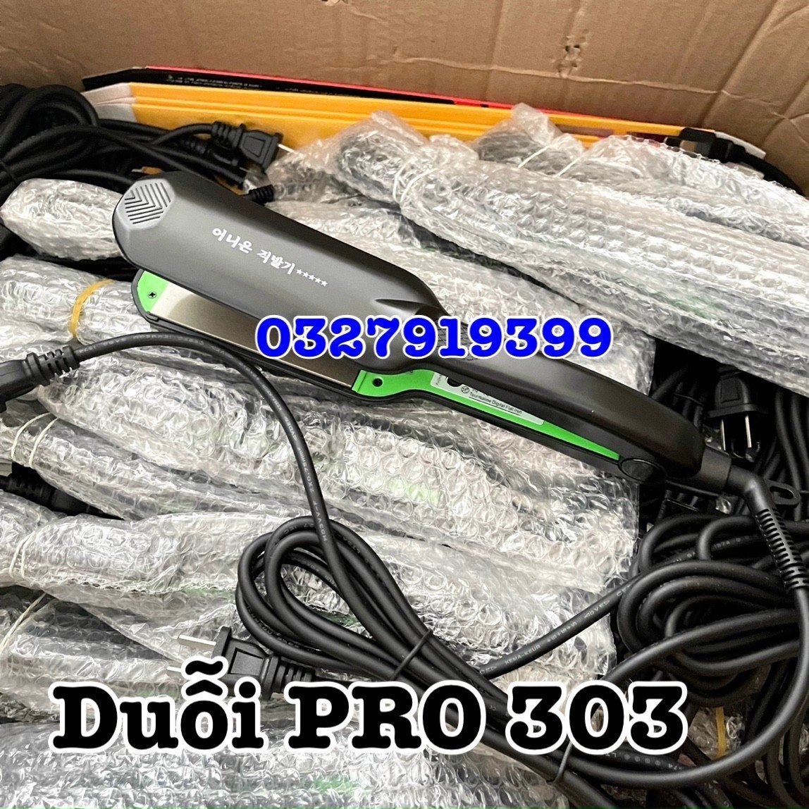 PRO Máy duỗi tóc bản lớn Pro 303 cao cấp gốm ceramic chống dính 5 mức nhiệt độ 140-220°C Bảo hành 06 tháng