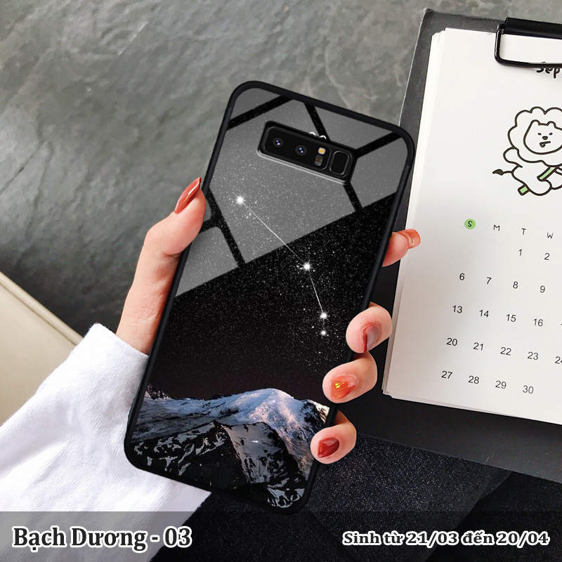 Ốp kính SAMSUNG NOTE 8 in cung hoàng đạo