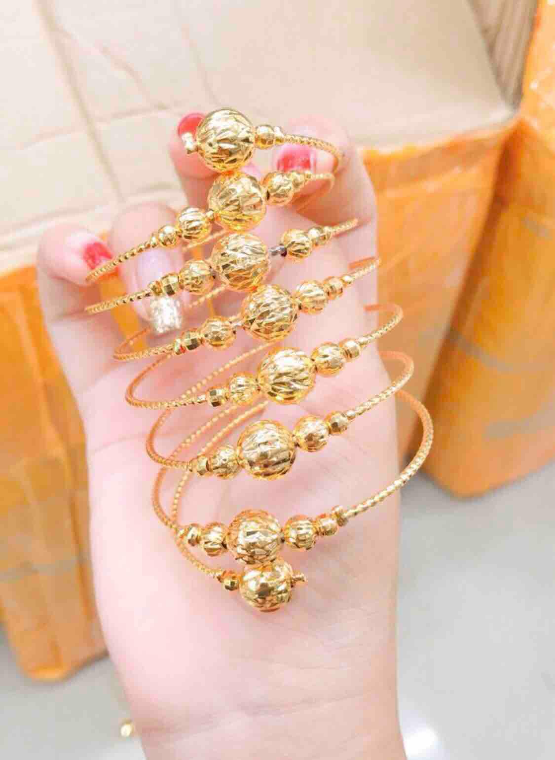 Vòng tay bi kiểu 8 hàng mạ vàng 18k cực xinh