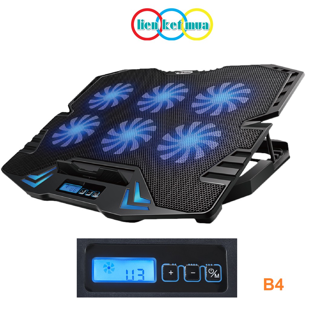 Quạt làm mát Laptop Bamba B4 (6 Quạt) - Đế tản nhiệt Laptop