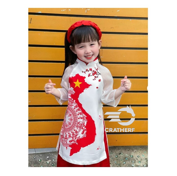 Áo dài tết cách tân cho bé gái, bé trai