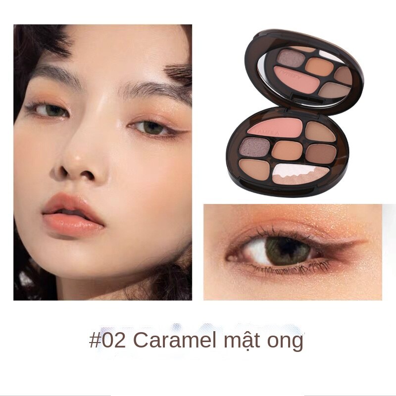 Bảng phấn mắt 7 màu Shell Amber Glitter Diamond Eye Shadow phấn mắt