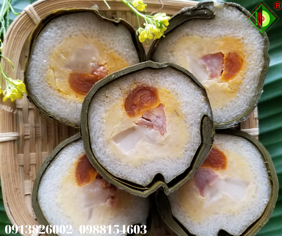 Bánh Tét Nếp Trắng Truyền Thống [Bánh tét Trà Cuôn Hai Lý tại Trà Vinh]