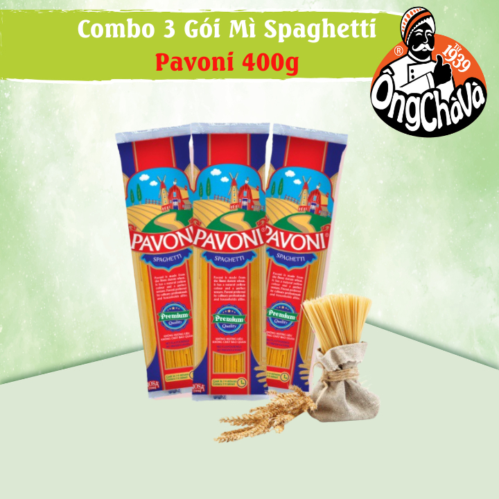 Combo 3 packs of Pavoni Spaghetti 400g