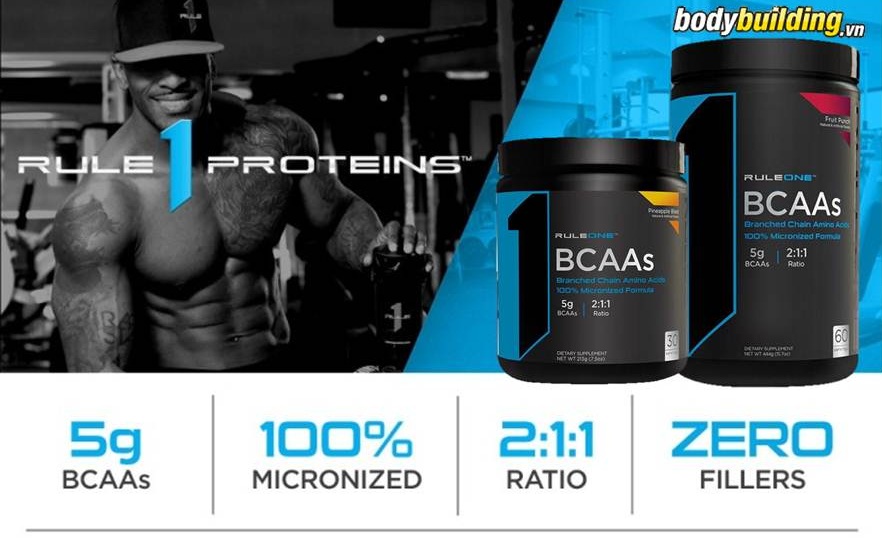 Thực phẩm bổ sung Rule 1 BCAA 30 servings - 213g