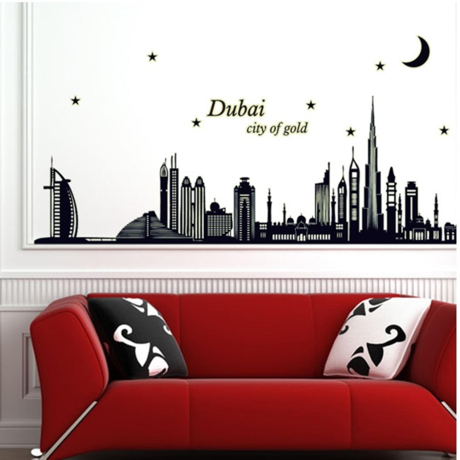 [HCM]Decal dán tường Dạ quang Dubai dạ quang siêu nét DDQ001 (55 x 165 cm)