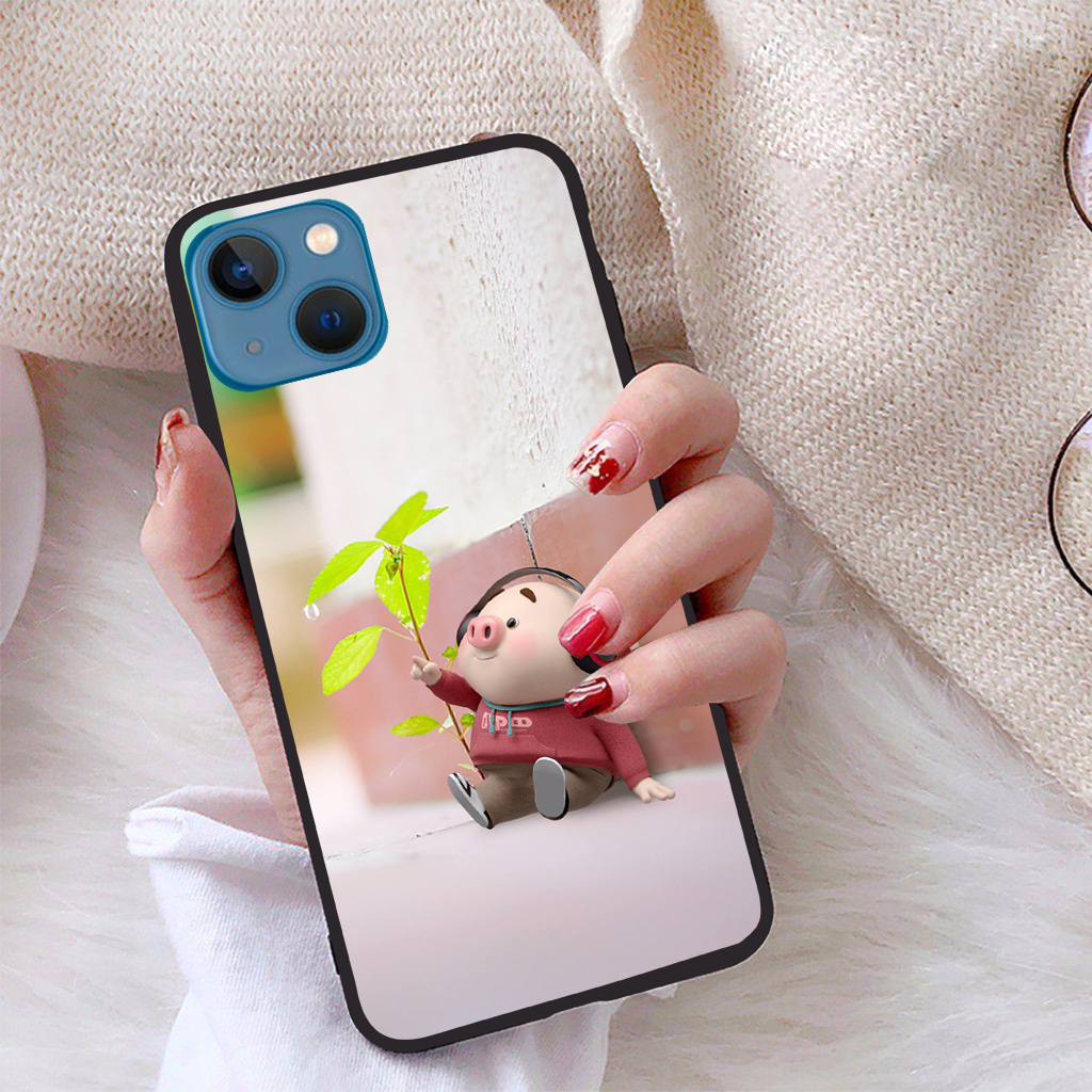 Ốp lưng iPhone 13 viền dẻo TPU BST Pig Cute
