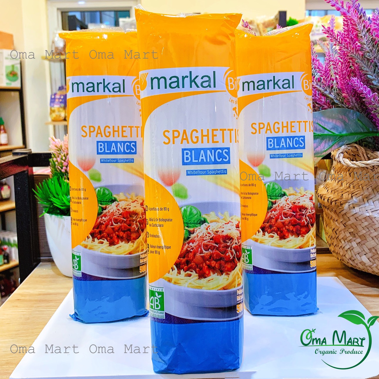 Spaghetti strap white organic MARKAL 500g