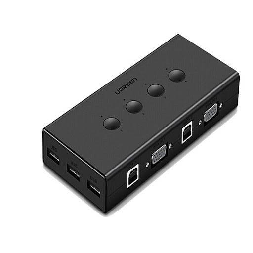 Bộ KVM VGA SWITCH 4 IN 1 OUT CAO CẤP UGREEN 50280