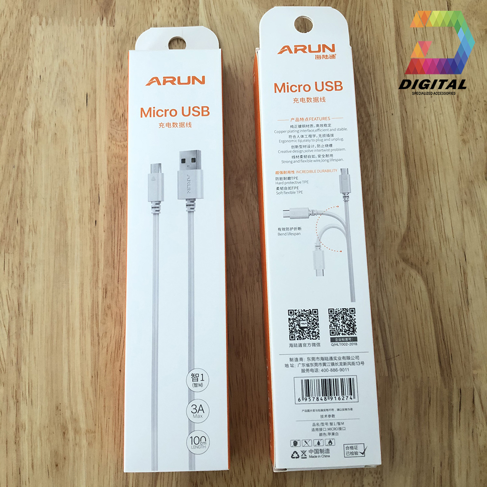 Genuine Arun Micro USB Fast Charging Cable