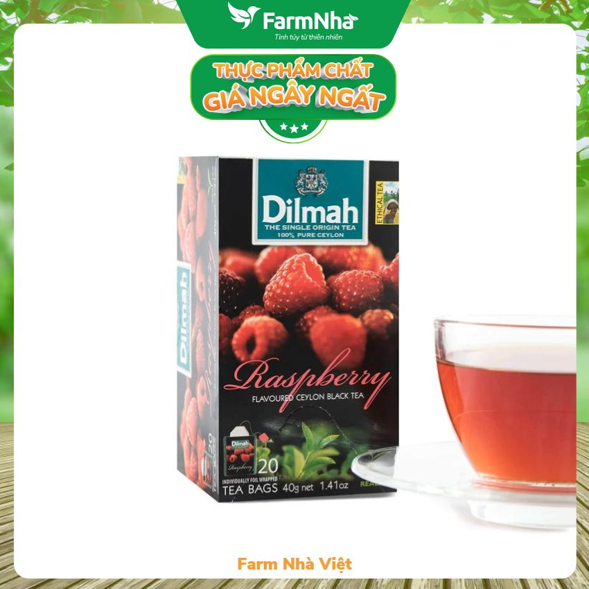 Trà dilmah raspberry túi lọc 30g 20 túi x 1.5g - tinh hoa trà sri lanka