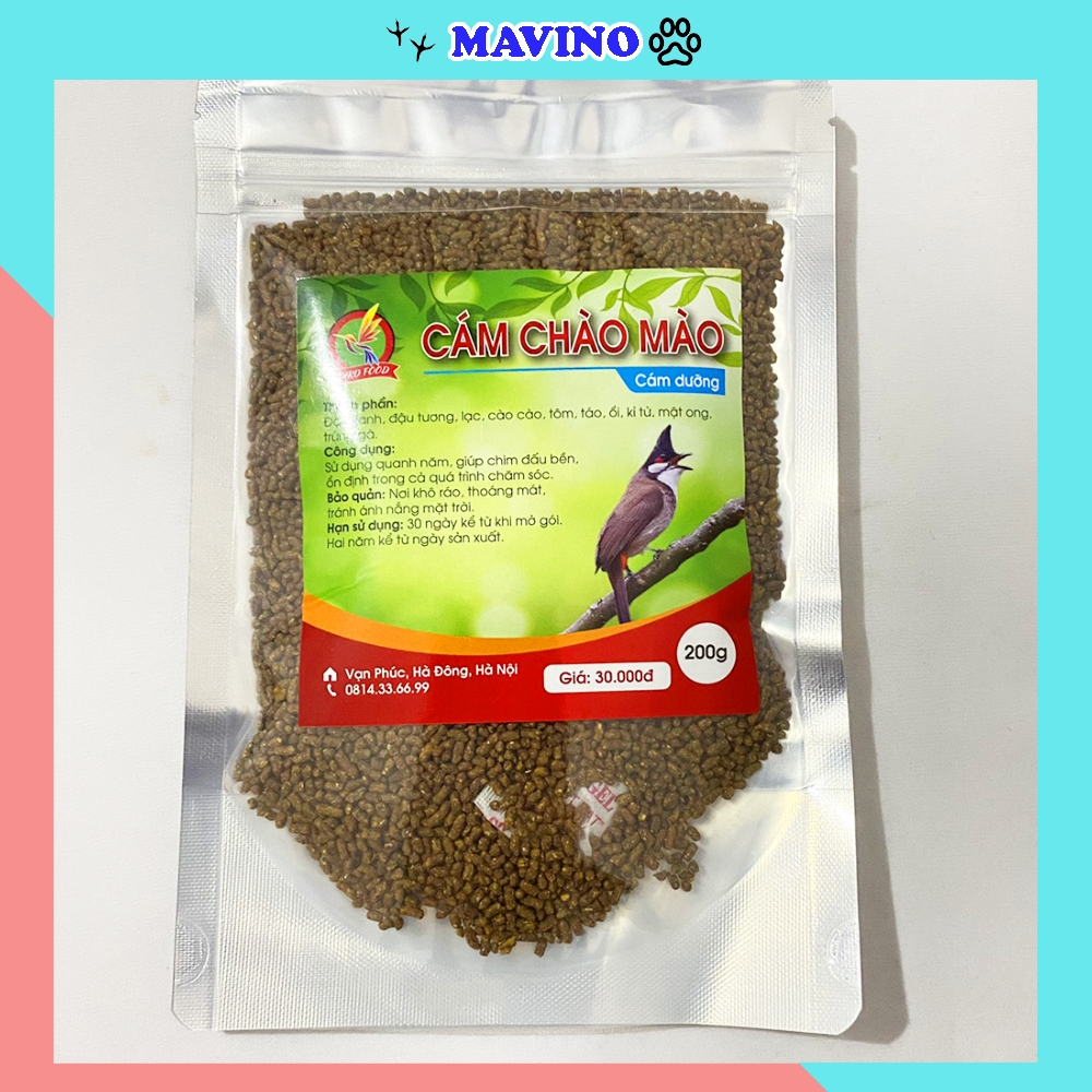 [Hoàn Tiền 10%] Cám chim chào mào Dưỡng BIRDFOODS - 200g