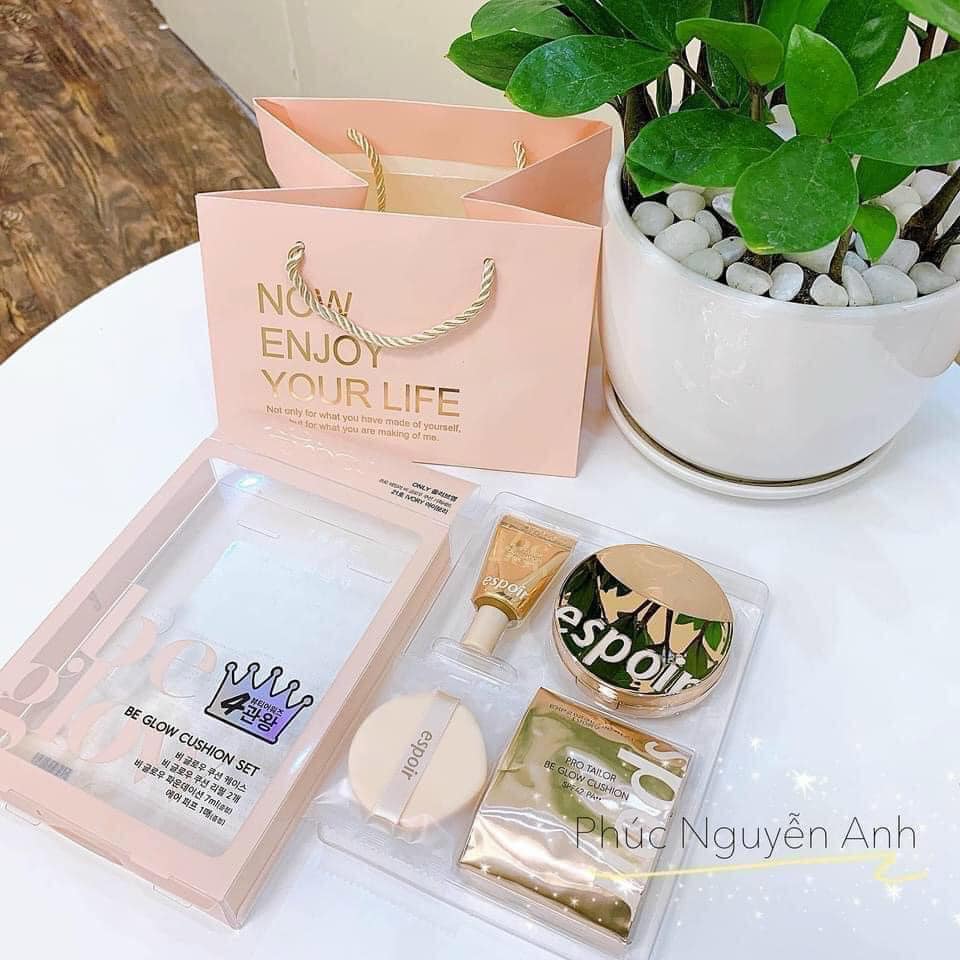 [Có sẵn] Set phấn nước espoir tailor be glow cushion SPF42 PA++