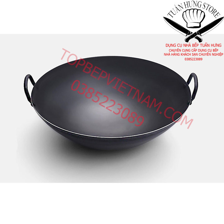 chảo thép 2 quai cao cấp size 40cm(chuyên dụng nhà hàng)