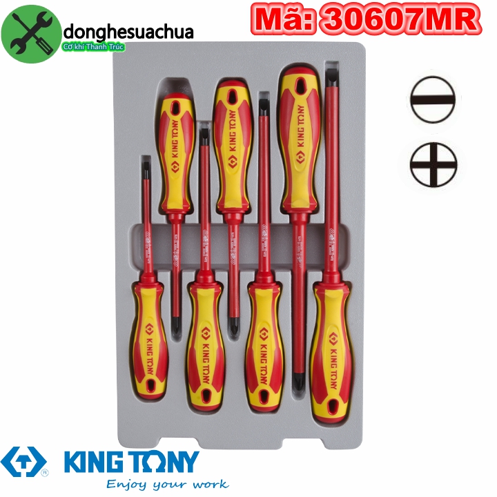 Bộ vít cách điện kingtony 30607mr 7 cây