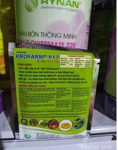 PHÂN BÓN KÍCH RỄ SIÊU LÂN NHẬP KHẨU P17 (8-52-17+TE)  GÓI 20 GR