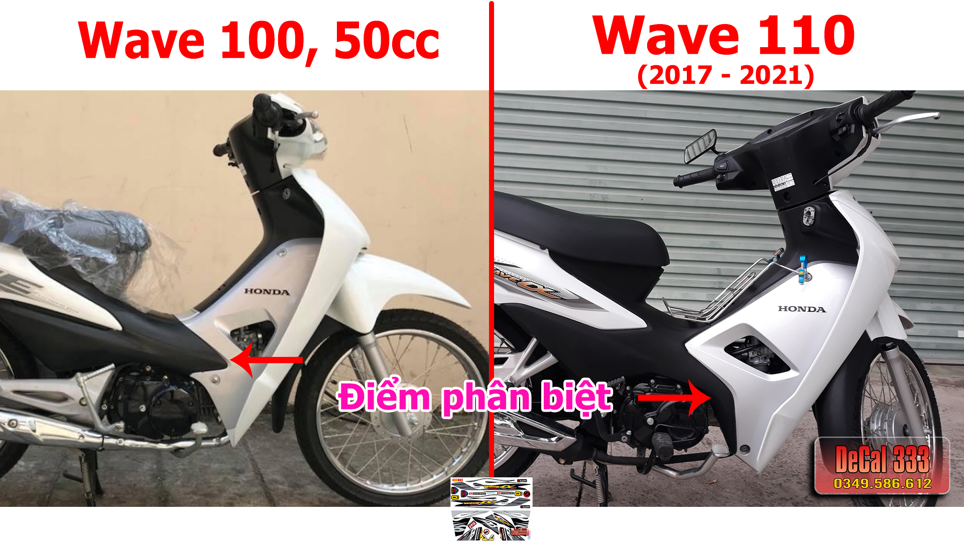 Tem Rời WAVE ALPHA 110 - LỬA - XÁM TRẮNG đen 831570 (Tem 3 Lớp Chống Phai Màu)