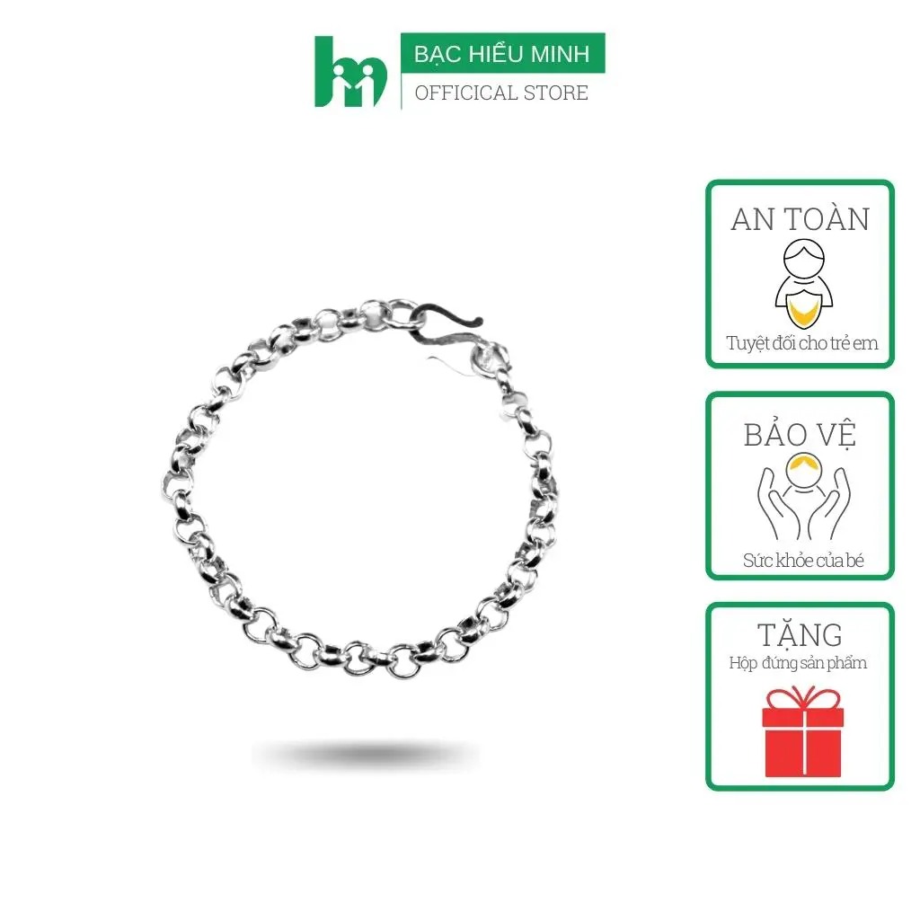 Lắc tay lắc chân trẻ em bạc hiểu minh lte006 bảo hành vĩnh viễn