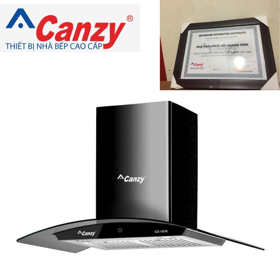 Máy hút mùi Canzy kính cong CZ 1870 hút khỏe, chạy êm-QUANG VINH