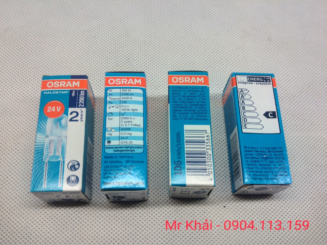 (SALE) Bóng halogen 64460U 24V 100W GY6.35 hãng OSRAM