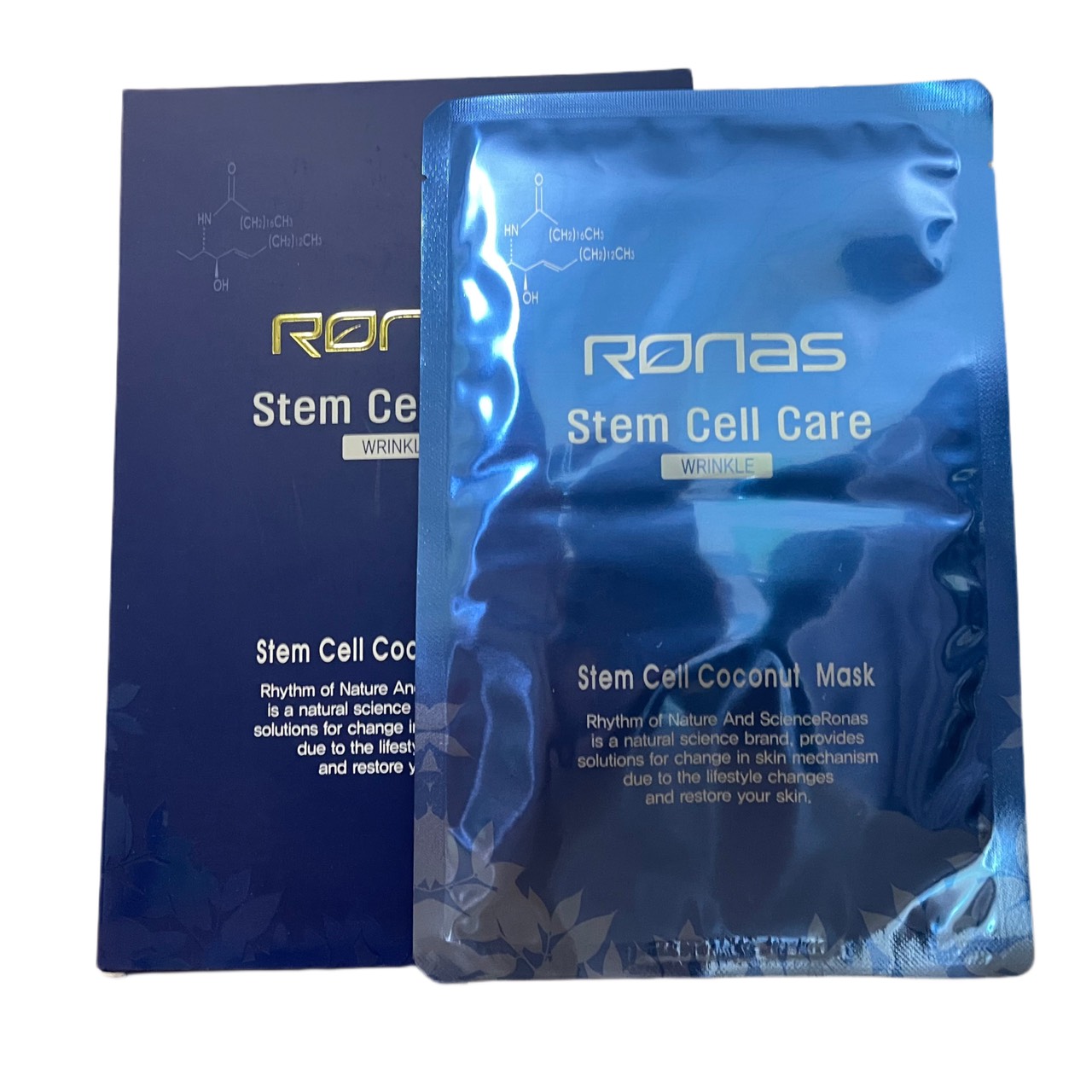 MẶT NẠ PHỤC HỒI TẾ BÀO GỐC RONAS STEM CELL COCONUT MASK (hộp 5 miếng)