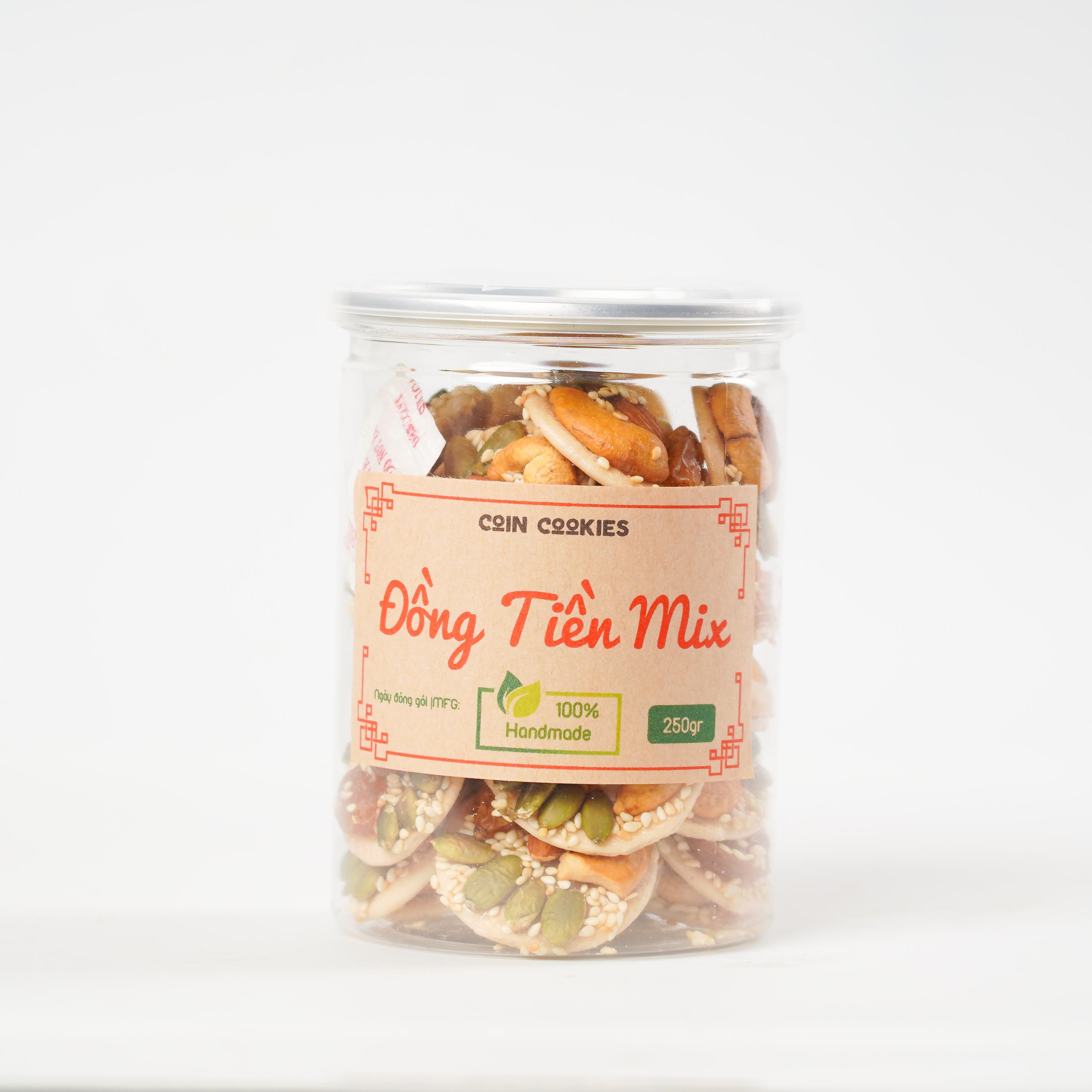 Hộp 250gr bánh hạnh phúc mix hạt thập cẩm Handmade mạch nha nếp