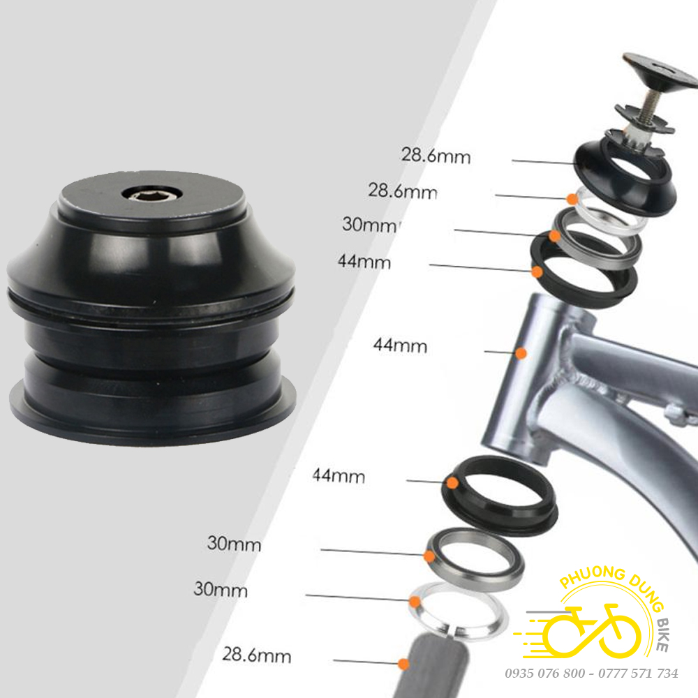 Chén cổ bát phốt thả bạc đạn xe đạp 34mm 44mm