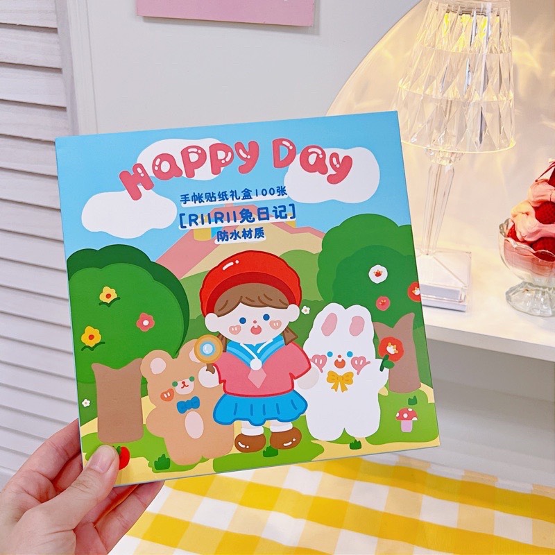 [ FULL SET 100] Set Sticker 100 Tấm Dễ Thương- Full Hộp
