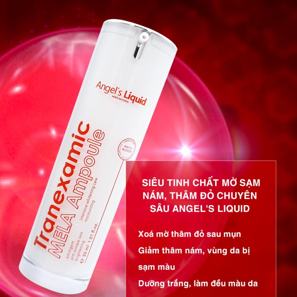 Tinh Chất Xoá Thâm Đỏ Mờ Sạm Nám Angel's Liquid Tranexamic Mela Ampoule 30ml