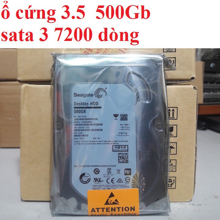 [HCM]Ổ cứng HDD Seagate 500GB Mỏng SATA 3 bảo hành 12 tháng