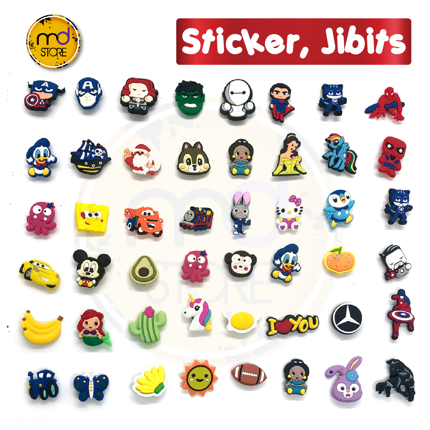 Combo 12 sticker, jitbitz 2d gắn dép crocs - sticker 2d gắn dép sục- gắn dép crocs - gắn dép cá sấu - sticker 2d - gắn dép nam - gắn dép nữ