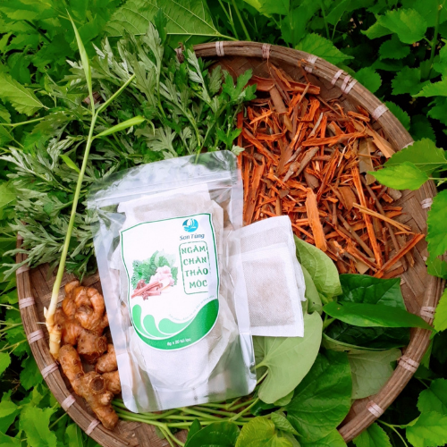 Ngâm Chân Thảo Dược Thải Độc Bột Quế Gừng Lá Lốt Ngải Cứu…, combo 03 hộp (60 túi lọc)