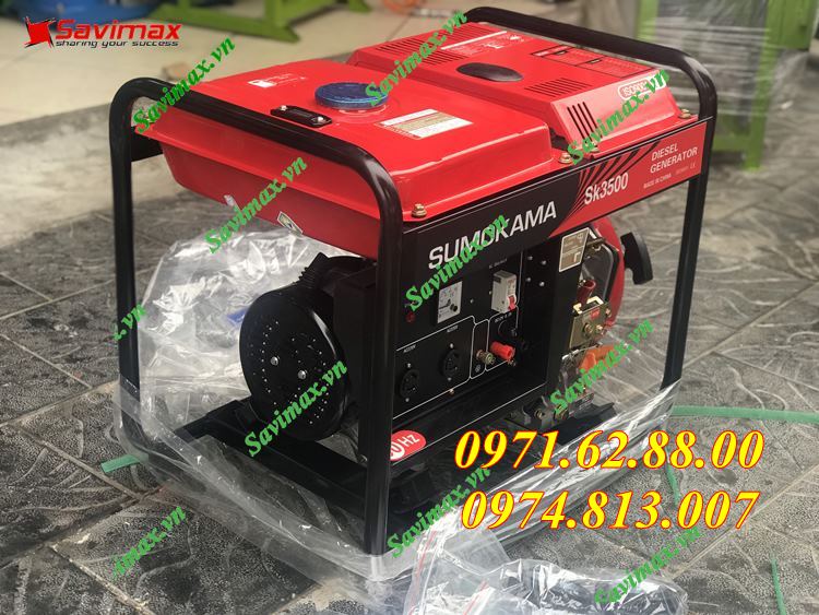 [Trả góp 0%]Máy Phát Điện Chạy Dầu 3Kw Sumokama SK3500