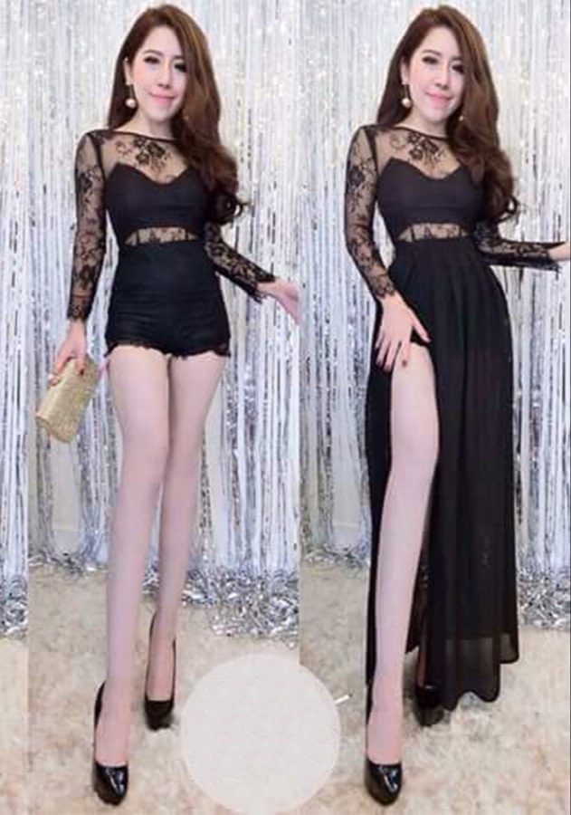 [HCM]Jum Maxi Phối Voan MẶC ĐƯỢC 2 KIỂU