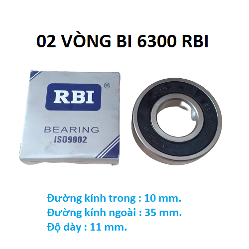 02 vòng bi 6300 RBI chất lượng cao