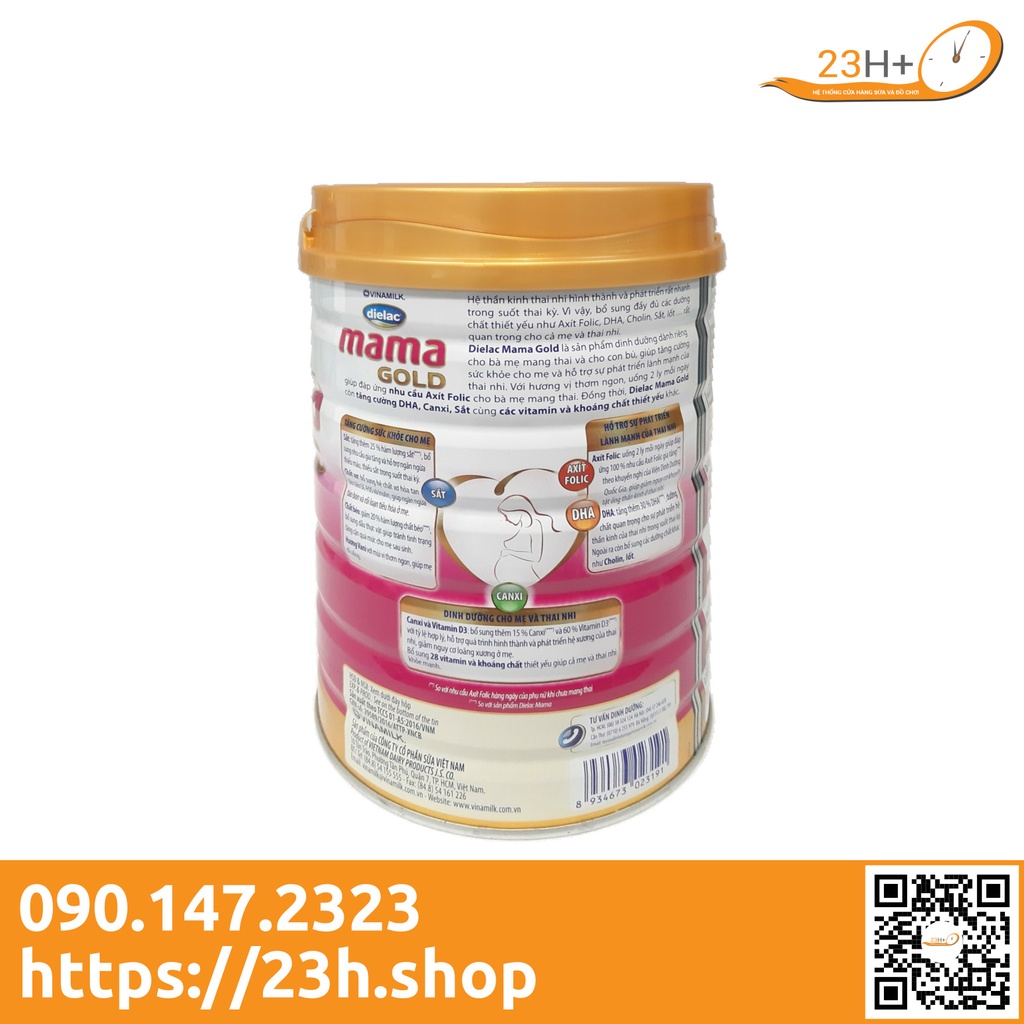 Sữa bột Dielac Mama Gold hương Vanilla 900g