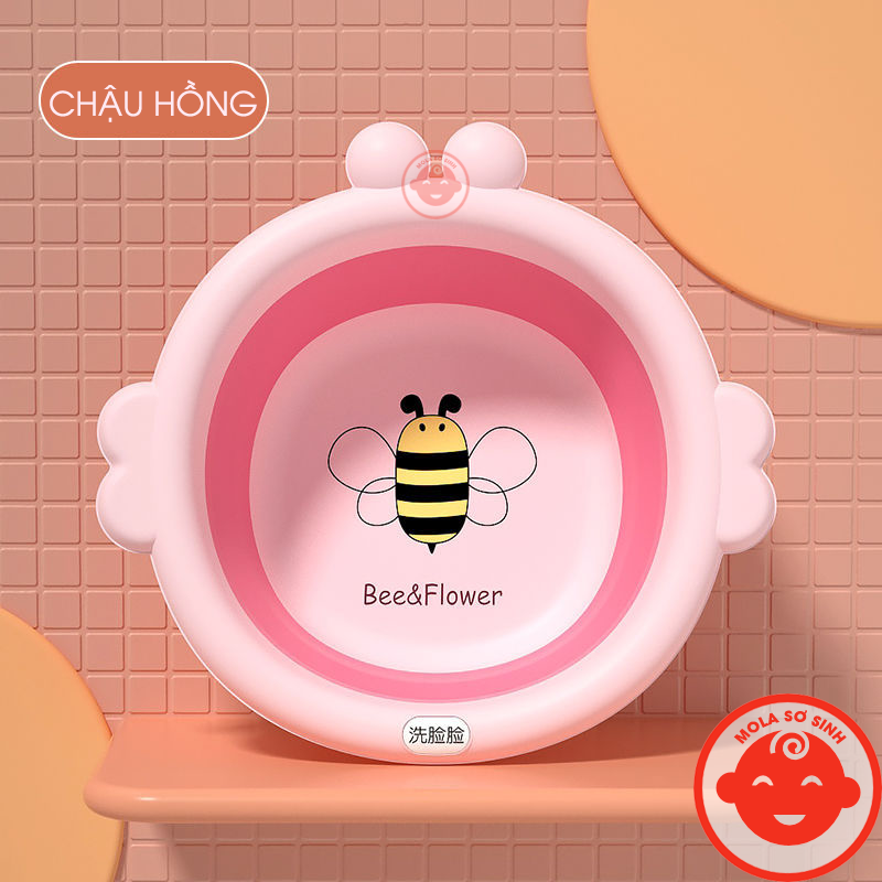 Chậu rửa mặt gấp gọn hình ONG cho bé