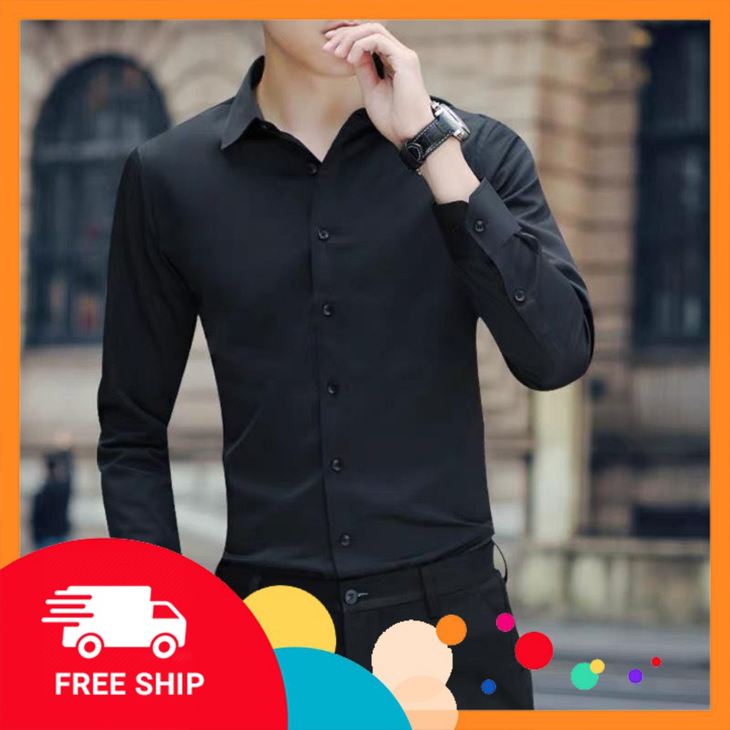 ÁO SƠ MI  NAM  ÁO CÔNG SỞ  VẢI LỤA  THỜI TRANG HÀN QUỐC CAO CẤP