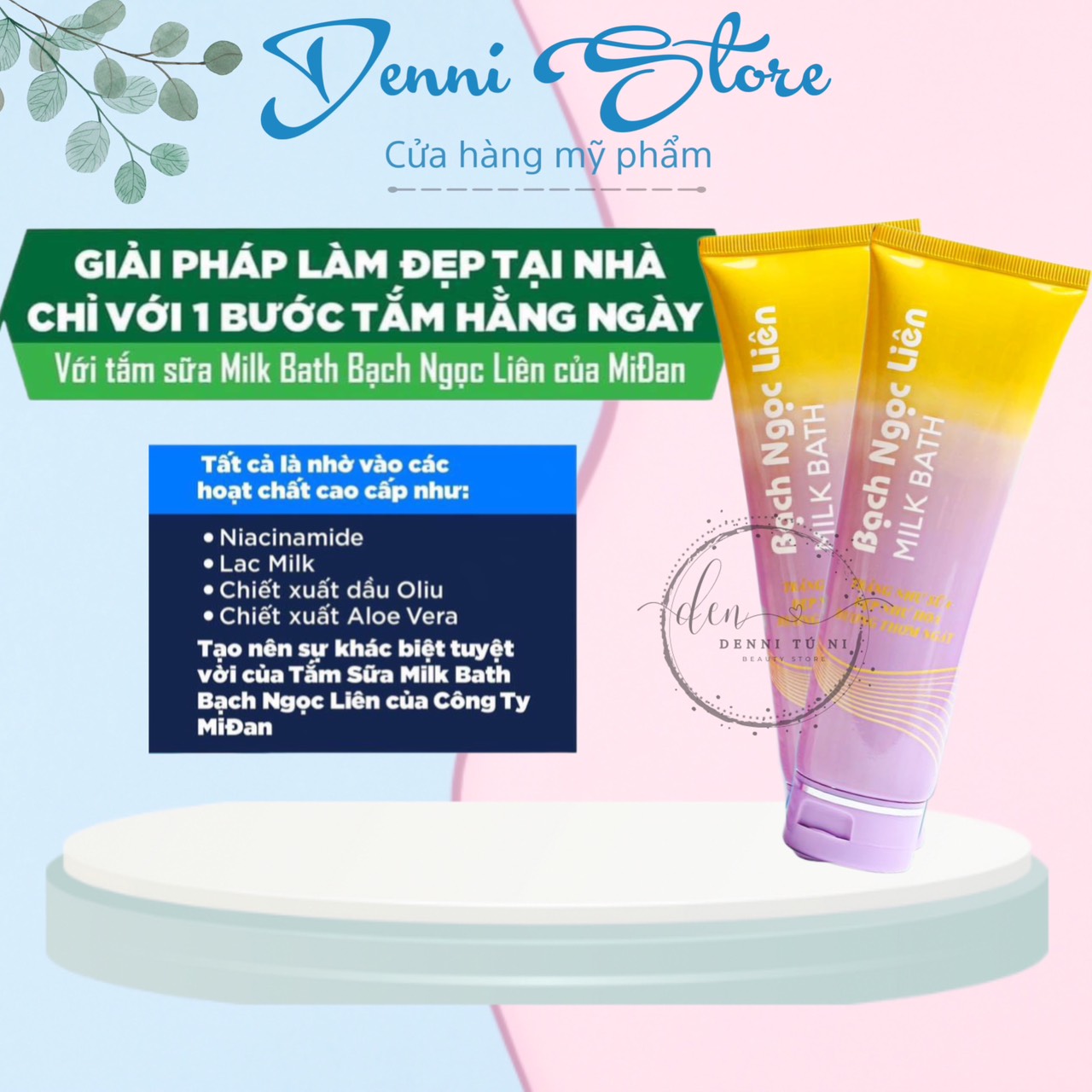Tắm sữa Milk Bath Bạch Ngọc Liên Dưỡng Da 160g