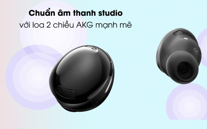 Tai nghe Bluetooth True Wireless SamSung Galaxy Buds Pro, Tai Nghe Nhét Tai Bluetooth Không Dây, Âm bass mạnh mẽ, Chống ồn ANC, Âm thanh Studio 360 Audio, Dùng liên tục 8h, Kháng nước IPX7, Công nghệ Dolby Head Tracking, Tương thích Androi, IOS